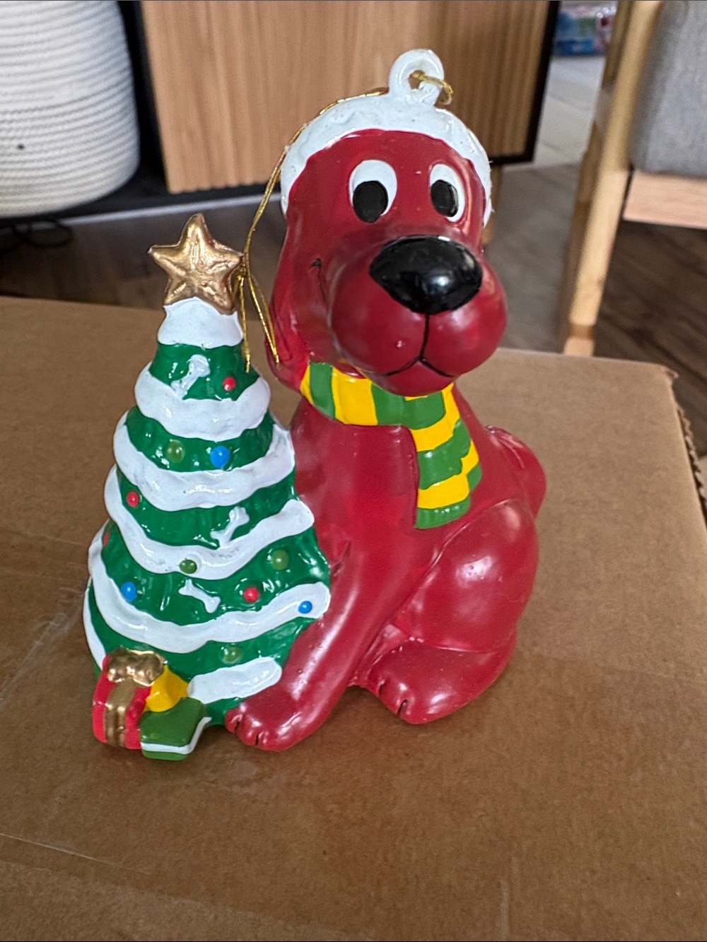 *Scholastic entertainment 2002 Clifford Christmas Tree‎ ornament Vintage Holiday